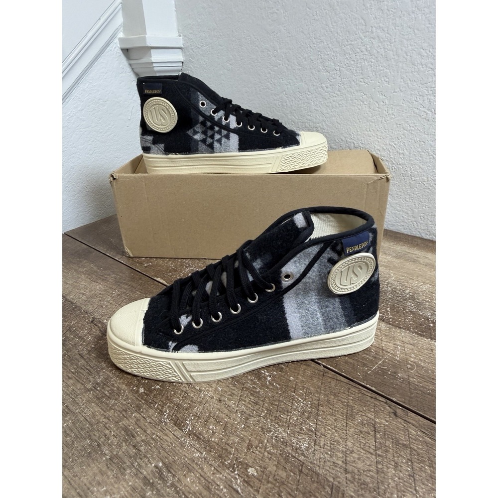 Pendleton Wool US Rubber Co. High Top Sneakers Southwest Jacquard Size 5 Womens - Picture 2 of 11
